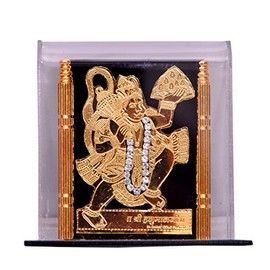 Purpledip Hindu Religious Bajrangbali Showpiece for car Dashboard, Home Temple, Shop Counter/Shelf, or Office Table (10537)