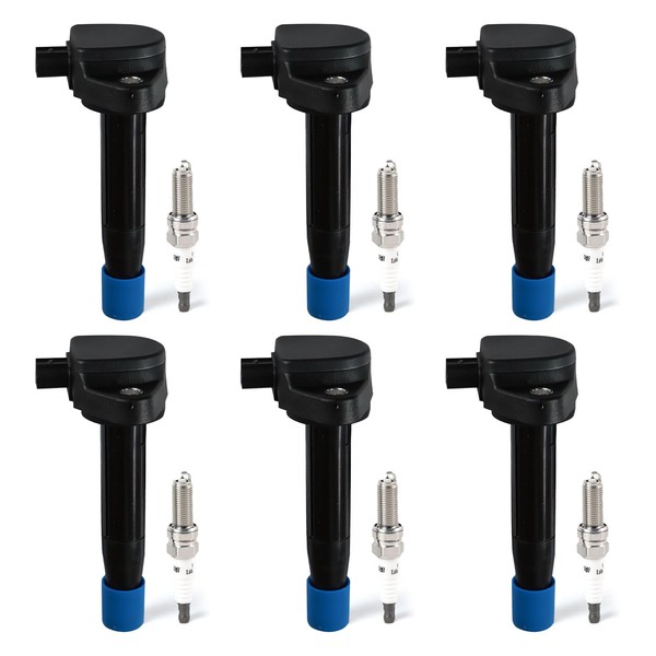Kessocco Kessocco 6pcs UF603 Ignition Coils and Spark Plugs Set