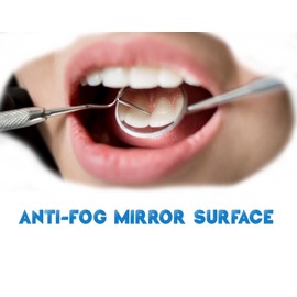 Impressive Smile Stainless Steel Dental Mirror #5 with Handle 6.5", Dentist Tool for Teeth Cleaning Inspection, Eyelash Extensions Mirror, Inspect Instrument for Makeup