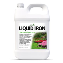 Covington Chelated Liquid Iron +Plus Concentrate (1 Gal) – Lawn & Garden Liquid Iron & Nitrogen Supplement for Plants, Shrubs & Trees, Treats Deficiency, Discoloration, Stunted Growth & Root Stress