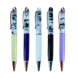 Sikyby Candy Dog Cute 3D Floater Liquid Writing Journaling Office Pen Unique Gift For Women Men Kids Set of 5 Pens