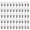 Yitaocity 50Pcs Stainless Sliver Metal Sprung Curtain Alligator Clips Hook
