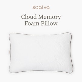 Saatva Cloud Memory Foam Pillow - Gel-Infused Shredded Memory Foam Fill - Lofty & Contouring Pillow - for Any Sleep Position - 1 Pack, King (34"x16")