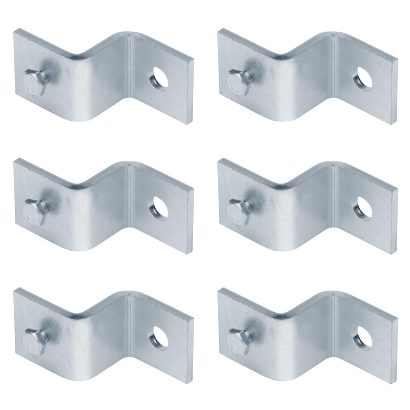 6 Pcs Adjustable Z Shape Fitting Bracket for 1-5/8" Strut