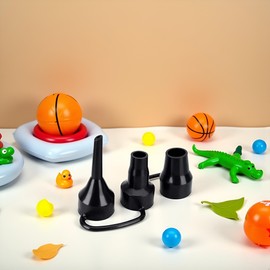 Black Inflatable Pump Adapter Plastic Nozzle Pump Nozzle Head Air Inflator Adaptor Replacement Nozzles 3 Sizes for Home Nozzles
