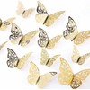AIEX 24pcs 3D Butterfly Wall Stickers 3 Sizes Butterfly Wall