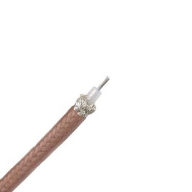 Remington Industries RG-400/U Coaxial Cable, Double-Shielded, 0.195" Diameter Coax with Tan FEP Jacket, 10 ft Length