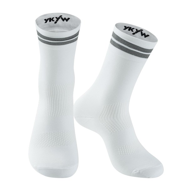 YKYWBIKE Cycling Socks for Men-Athletic Crew Bike Socks Men Cyling,Compression