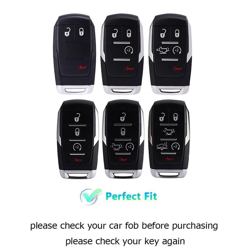 WTSHOPME Key Fob Cover Compatible for Dodge Ram Compatible for
