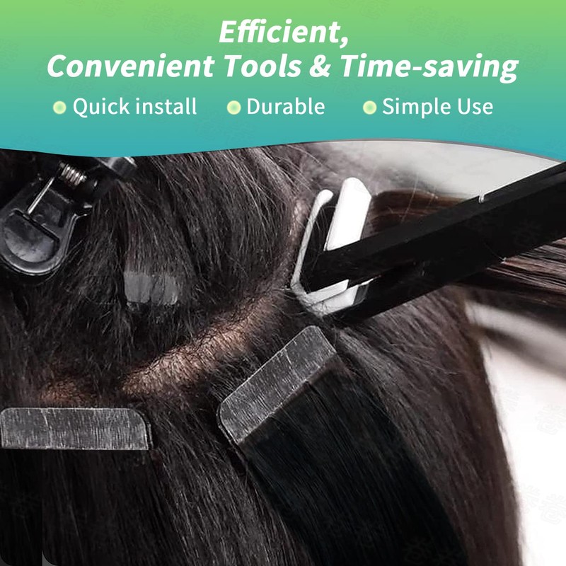 Tape in Hair Extensions Plier Black Stainless Steel Flat Surface
