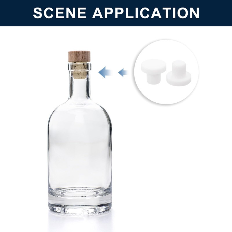 sourcing map 16 Pieces White Rubber Stopper, 9mm Plug Holes