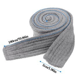 Prasacco Robe Belt Robe Tie Robe Strap Bathrobe Belt Bathrobe Tie Cotton Robe Belt Replacement Terrycloth Robe Tie, 71 x 2 Inch, Grey