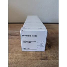 Baseline Pack 12 Rolls Clear Invisible Tape 3/4" X 1000 Inch (27.7 Yards) Replacement