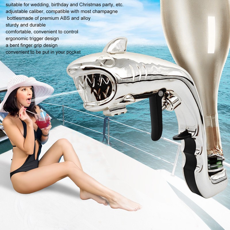 Champagne Sprayer Electroplated ABS Bottle Beer Spray Tool with Adjustable