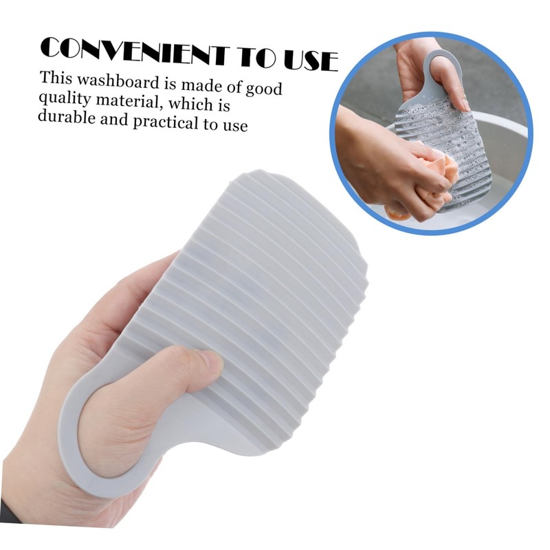 Levemolo 6pcs Portable Stripe Texture Clothes Washboard -sided Scrubbing Board