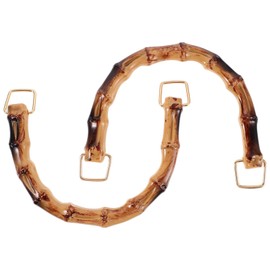 Amosfun Abaodam 2pcs Purse Handle Bamboo Style Hand Bag Handles Clutch Bag Handle Frame DIY Bag Making Handle Accessories