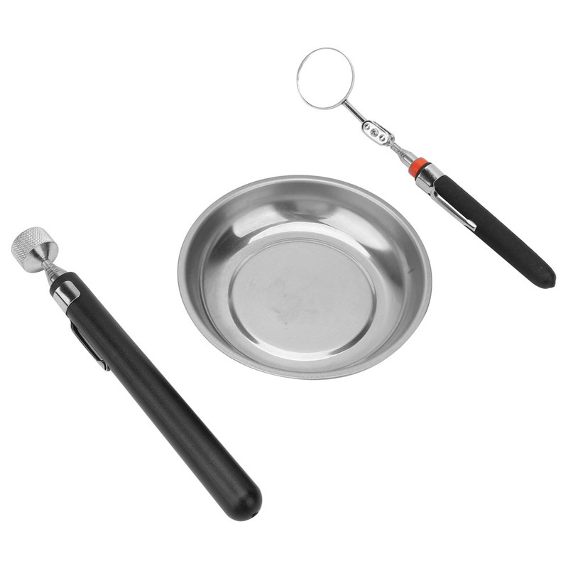3pcs Magnetic Tool Set Screw Tray Telescopic Pickup Tool Inspection