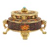 Trinket Incense Burner with Lid Handcraft Antique Polished Process for