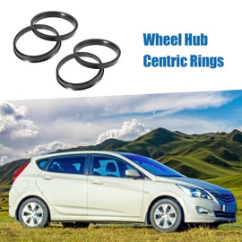 A ABSOPRO 4 pieces 67.1 to 74.1 mm wheel hubs centred rings plastic black