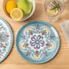 Bzyoo 12-Piece Melamine Dinnerware Set - Madallion | Lightweight, Durable,