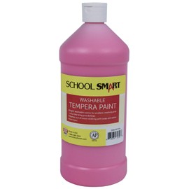 School Smart Washable Tempera Paint, Quart, Pink