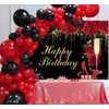 Sensfun 7x5ft Red Floral Birthday Backdrop Magenta Flowers High Heels