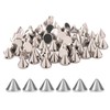 50 Pcs Cone Spikes, Acrylic Bullet Spike Cone Studs, Silver