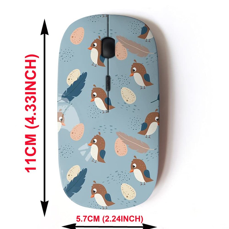 2.4G Wireless Mouse with Cute Pattern Design for All Laptops