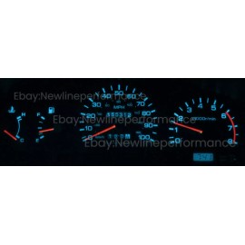 newlinepeformanceLED Ice Blue Cluster LED Bulb kit For Nissan D21 Hardbody Truck with RPM Tach 94-97