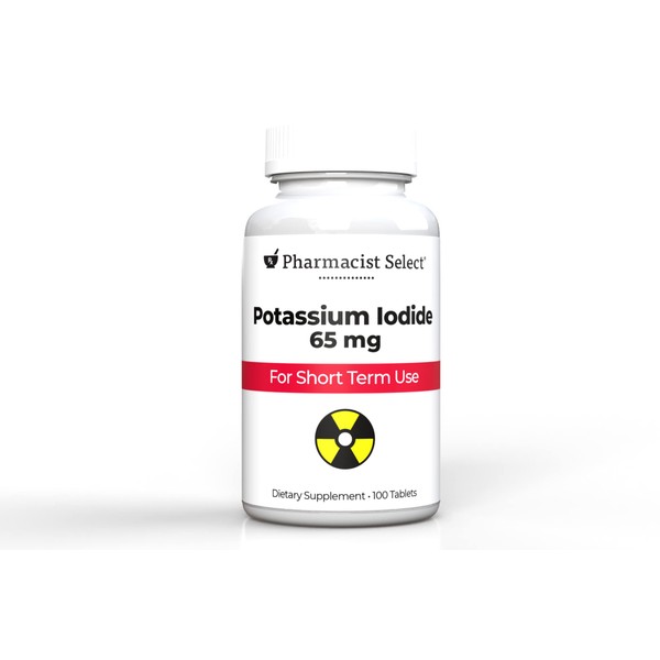 Pharmacist Select Potassium Iodide Tablets 130mg, “KI Pills”, Short Term
