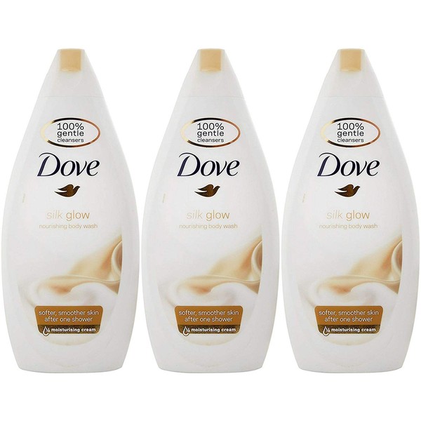 Dove Silk Glow Nourishing Body Wash, 16.9 Ounce / 500 Ml (Pack of 3)