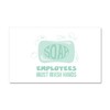 CafePress Employees Must Wash Hands Car Magnet 20 X 12