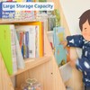 MORIMOE Kids’ Bookcase & Toy Storage Organizer, Solid Wood, 100%