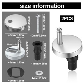 YOURKAY 2 x screws for toilet seat, toilet seat attachment, stainless steel hinge toilet seat toilet hinges, soft-close mechanism, toilet seat attachment from above, toilet seat attachment for most