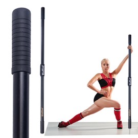 Yoga Stick, Sturdy 5 ft Natural Bamboo Stretching Stick for All Fitness Levels,Premium Stretch Stick with Comfy Grips, Posture Corrector, Balance Support Stick, Flexibility/Exercise Stick