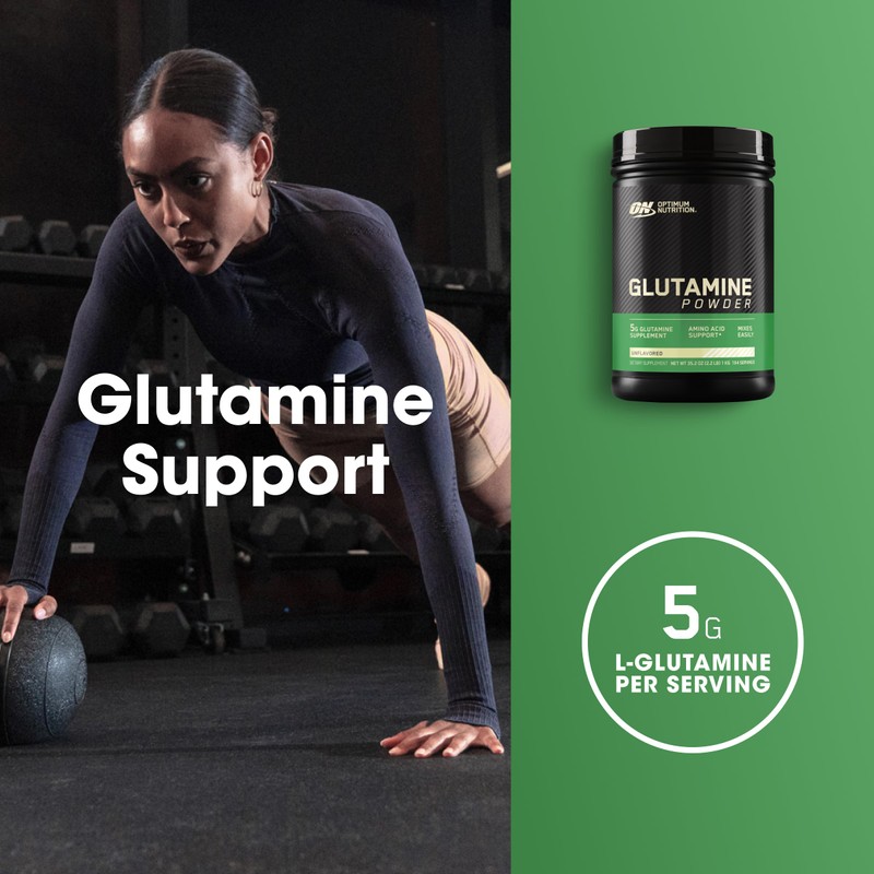 Optimum Nutrition L-Glutamine Muscle Recovery Powder, 1000 Gram, 194 Servings