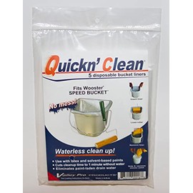 Quickn'Clean Disposable Paint Bucket Liner 5-Pack. Custom fits Wooster Speed Bucket.