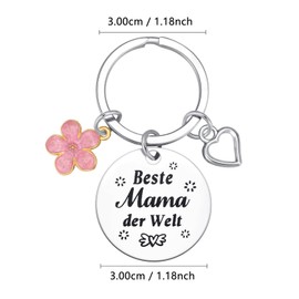 JUDZZM Best Mum in the World Keyring Best Mum Gifts Mother's Day Gift Christmas Gifts for Mum Birthday Gift for Best Mum, silver-jm-mama-1