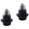 LQ Industrial 2PCS Glass Shade Convertible Lamp Head with Socket