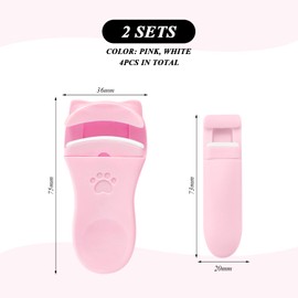 4 Pieces Cat Claw Eyelash Curlers, Cute Eyelash Curlers, Portable Eyelash Curlers, Eyelash Curlers, Eyelash Curl Tools, Makeup Accessories.