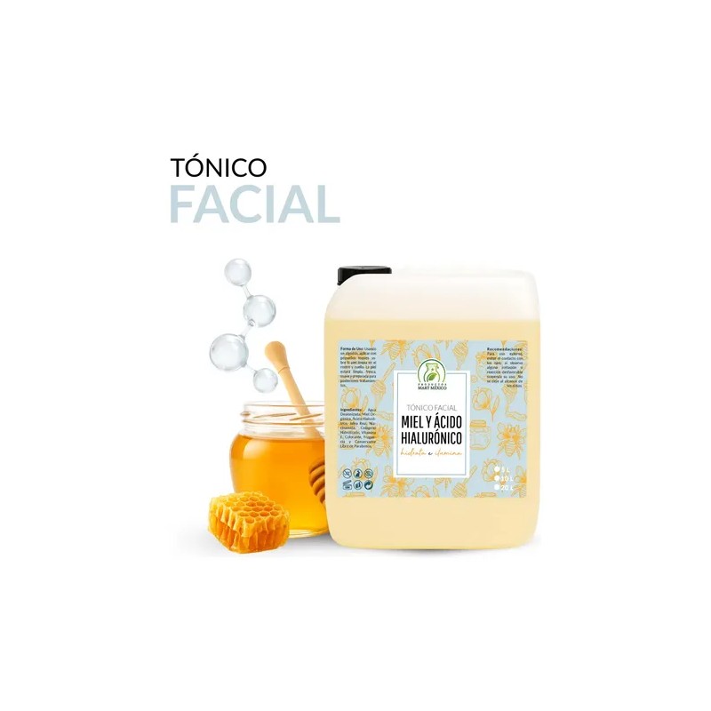 Tónico Facial Miel Orgánica & Ácido Hialurónico (5 Litros)