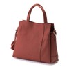 Balcos Women's Genuine Leather Handbag Shoulder Bag with Charm 2-Way