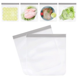 8 PCS Reusable Freezer Gallon Bags, Reusable Freezer Bags Food Bags, 28 * 28CM, for Marinate Meats, Fruit, Snack, Home Organization, Eco-Friendly
