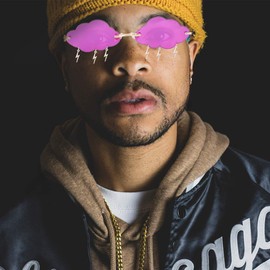 VALICLUD Wolke Sunglasses Rimless Vintage Sunglasses Funny Glasses Disco Glasses Flash Tassel for Women Men Tinted Glasses Festival Sunglasses, Purple