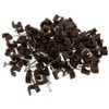 Round Brown 6 mm Cable Clips Secure Fasteners Cable [Pack