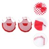 2pcs Retro Kitchen Aprons Dotted Cooking Salon Apron Bowknot Chef