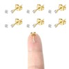 14K Gold Plating Tiny 2MM Cubic Zirconia Stud Earrings Minimal