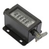 Mechanical Counter, 5-Digit 0-99999 Rotary Knob Resettable Black Rotation Click