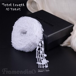 Framendino, 10 Yards White Music Note Ribbon Hollow Cut Out Musical Ribbon Decorative Ribbons for DIY Craft Wedding Birthday Party Decor