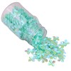 1 Bottle Glitter Flower Sequins 10mm PVC Flower Loose Sequins Iridescent Paillettes for DIY Crafts Sewing Clothing, Mint Green